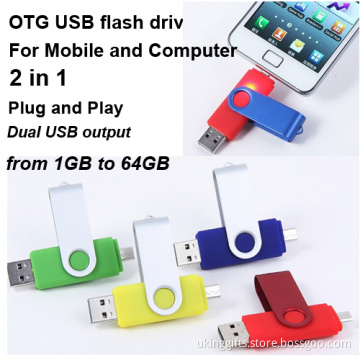 Multifunction Promotion OTG Gift Cheap OTG USB Flash Drive for Mobile Phone Pen Drive (U1409)